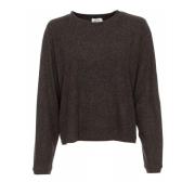 Zachte Geribbelde Longsleeve Oversized Fit American Vintage , Gray , D...