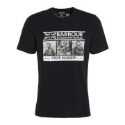 Strike T-Shirt Classic Black Barbour , Black , Heren