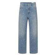 Distinctieve Denim Jeans met Laserdetails Axel Arigato , Blue , Heren