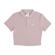 Essential Polo Crop Top Nike , Beige , Dames