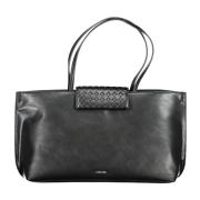 Zwarte schoudertas met contrastdetails Calvin Klein , Black , Dames