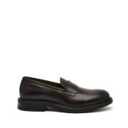 Bruine leren loafers met memory foam Alexander Hotto , Brown , Heren