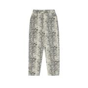 Slangenprint Denim Broek Rechte Pasvorm The New Society , Multicolor ,...