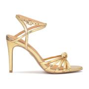 Elegante gouden sandalen met schuine bandjes Kazar , Yellow , Dames