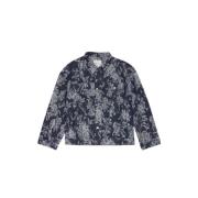 Bloemen Jacquard Denim Jack The New Society , Blue , Dames