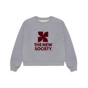 Gezellig Space Woman Sweater Mist Melange The New Society , Gray , Dam...