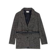 Op Maat Kraag Wollen Blazer The New Society , Gray , Dames