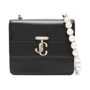 Zwarte Kalfsleren Avenue Tas Jimmy Choo , Black , Dames