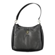 Zwarte Schoudertas met Ritssluiting Tommy Hilfiger , Black , Dames