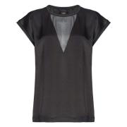 Zwarte Top met Stijl Pinko , Black , Dames