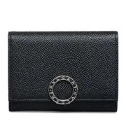 Pre-owned Leather wallets Bvlgari Vintage , Black , Heren