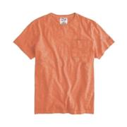 Linnen Heren T-shirt Diverse Kleuren MC2 Saint Barth , Orange , Heren