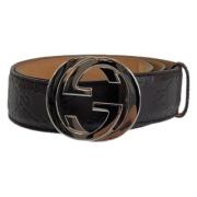 Pre-owned Leather belts Gucci Vintage , Brown , Heren