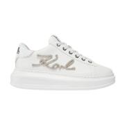 Witte Sneakers Kapri Mono Stijl Karl Lagerfeld , White , Dames