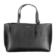 Zwarte Dames Schoudertas met Rits Calvin Klein , Black , Dames