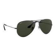 Aviator Zonnebril Metaal Kristal Stijl Ray-Ban , Gray , Heren