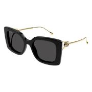 Goud Grijs Zonnebril Gg1567Sa Gucci , Black , Dames