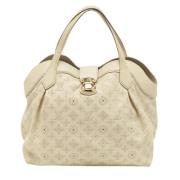 Pre-owned Leather totes Louis Vuitton Vintage , White , Dames