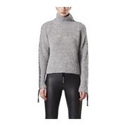 Alpaca High Neck Sweater Thom Krom , Gray , Dames