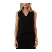 Zwarte Elegante Vest Modström , Black , Dames