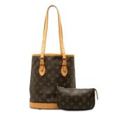 Pre-owned Canvas louis-vuitton-bags Louis Vuitton Vintage , Brown , Da...