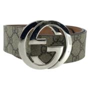 Pre-owned Canvas belts Gucci Vintage , Beige , Dames