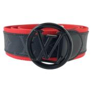 Pre-owned Canvas belts Louis Vuitton Vintage , Black , Dames