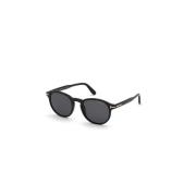 Zwarte Glanzende Frame Zonnebril Tom Ford , Black , Unisex