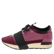 Pre-owned Leather sneakers Balenciaga Vintage , Purple , Dames