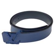 Pre-owned Leather belts Louis Vuitton Vintage , Blue , Dames