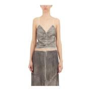 Cupro Degrade Tank Top Andrea Ya’aqov , Gray , Dames