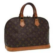 Pre-owned Canvas handbags Louis Vuitton Vintage , Brown , Dames