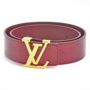 Pre-owned Leather belts Louis Vuitton Vintage , Red , Dames