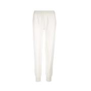 Ecru Technische Wol Joggingbroek met Elastische Tailleband Bottega Ven...