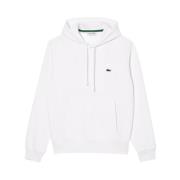 Witte Zip Sweater Sportieve Casual Stijl Lacoste , White , Heren