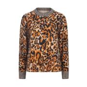 Dierenprint Trui Esqualo , Brown , Dames