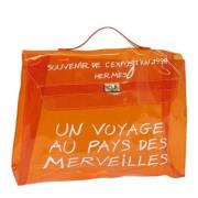 Pre-owned Vinyl handbags Hermès Vintage , Orange , Dames