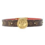 Pre-owned Fabric bracelets Louis Vuitton Vintage , Brown , Dames