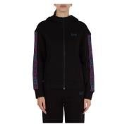 Katoenmix Hoodie Natural Ventus 7 Emporio Armani EA7 , Black , Dames