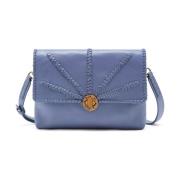 Geweven leren crossbody tas Maliparmi , Blue , Dames