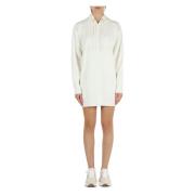 Maxi sweatshirt jurk in viscose mix Elisabetta Franchi , White , Dames