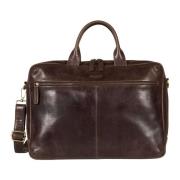 Frank Dark Brown Laptop Business Tas Howard London , Brown , Heren