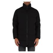 Gewatteerde Logo Jas Emporio Armani , Black , Heren