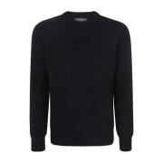 Zwart Crewneck Raglan Slim Fit Trui Zanone , Black , Heren