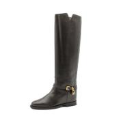 Dames Schoenen Bruin Leren Enkellaarzen Via Roma 15 , Brown , Dames