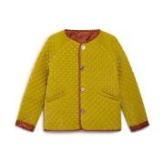 Gewatteerd Velvet Kort Jack Maliparmi , Yellow , Dames