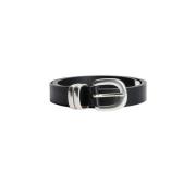 Zwarte Leren Riem Zoilo By Herenne Birger , Black , Dames