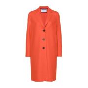 Rood Oranje Overcoat Pressed Harris Wharf London , Red , Dames