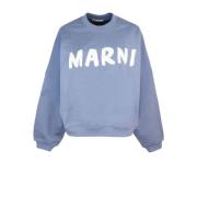 Biologisch Katoenen Jersey Sweater Blauw Marni , Blue , Dames