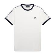 Taped Ringer M4620 - Wit T-shirt Fred Perry , White , Heren